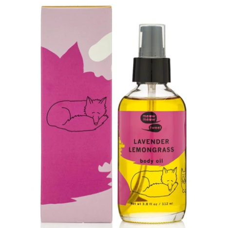 meow meow tweet lavender lemongrass body oil